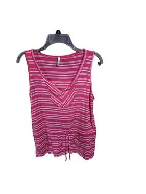 Olivia Moon Orange & White Sleeveless Top